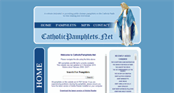 Desktop Screenshot of catholicpamphlets.net