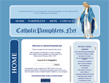 Tablet Screenshot of catholicpamphlets.net